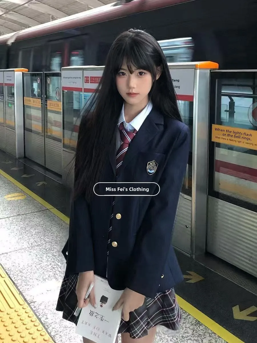 

Школьная форма: Куртка-жакет в стиле JK с подплечниками, утягивающая, осенне-зимняя верхняя одежда, топ для старшеклассниц, для многослойных образов