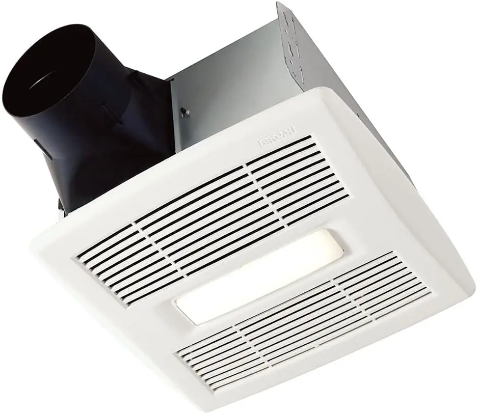 Ventilation Fan with LED Light and Roomside Installation, ENERGY STAR Certified, 110 CFM 1.0 Sones White