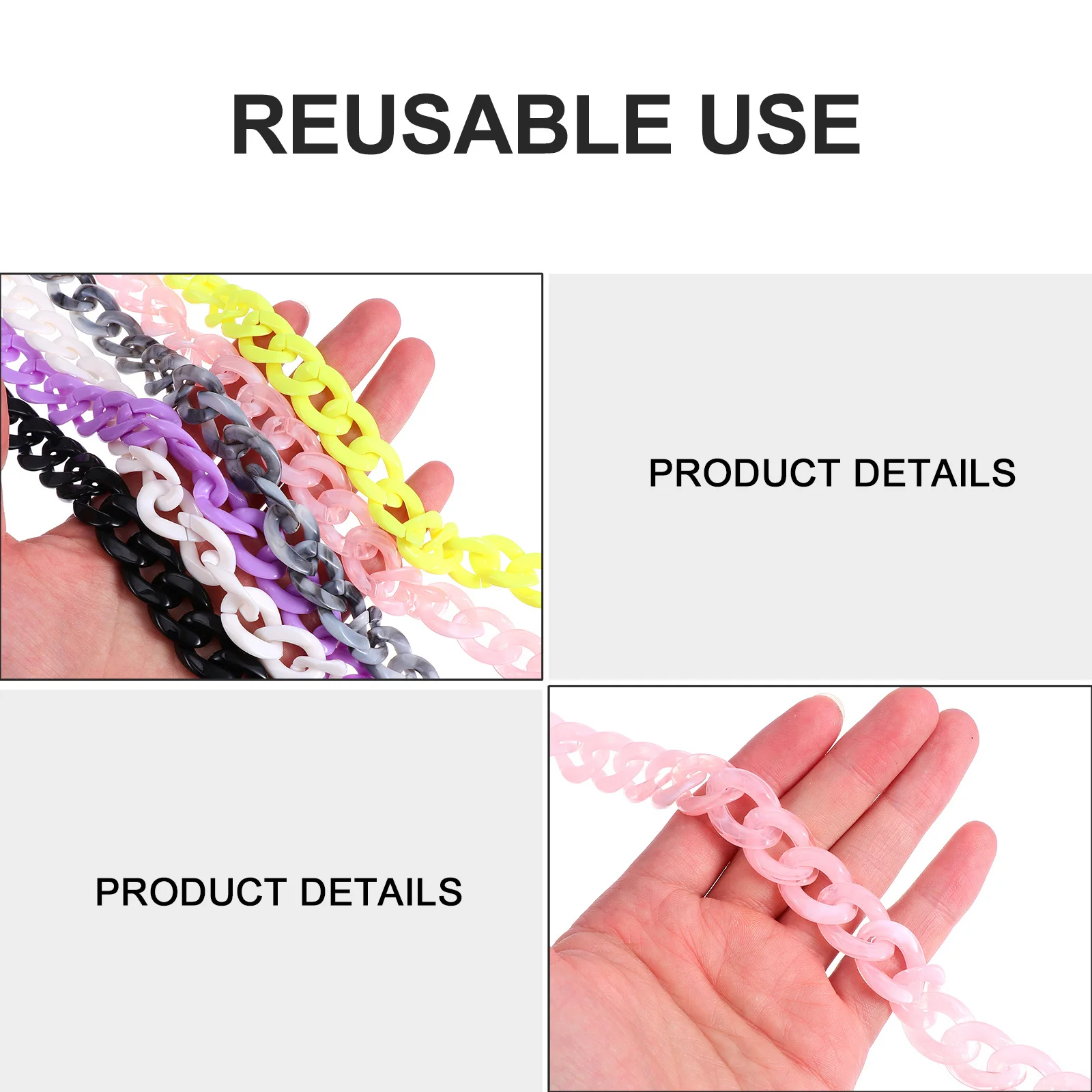 

6Pcs Face Covering Lanyard Sturdy Mask Hanging Rope for Outdoor Use Anti-Fall Facial Mask Chain As Fashionable Neck Decoration