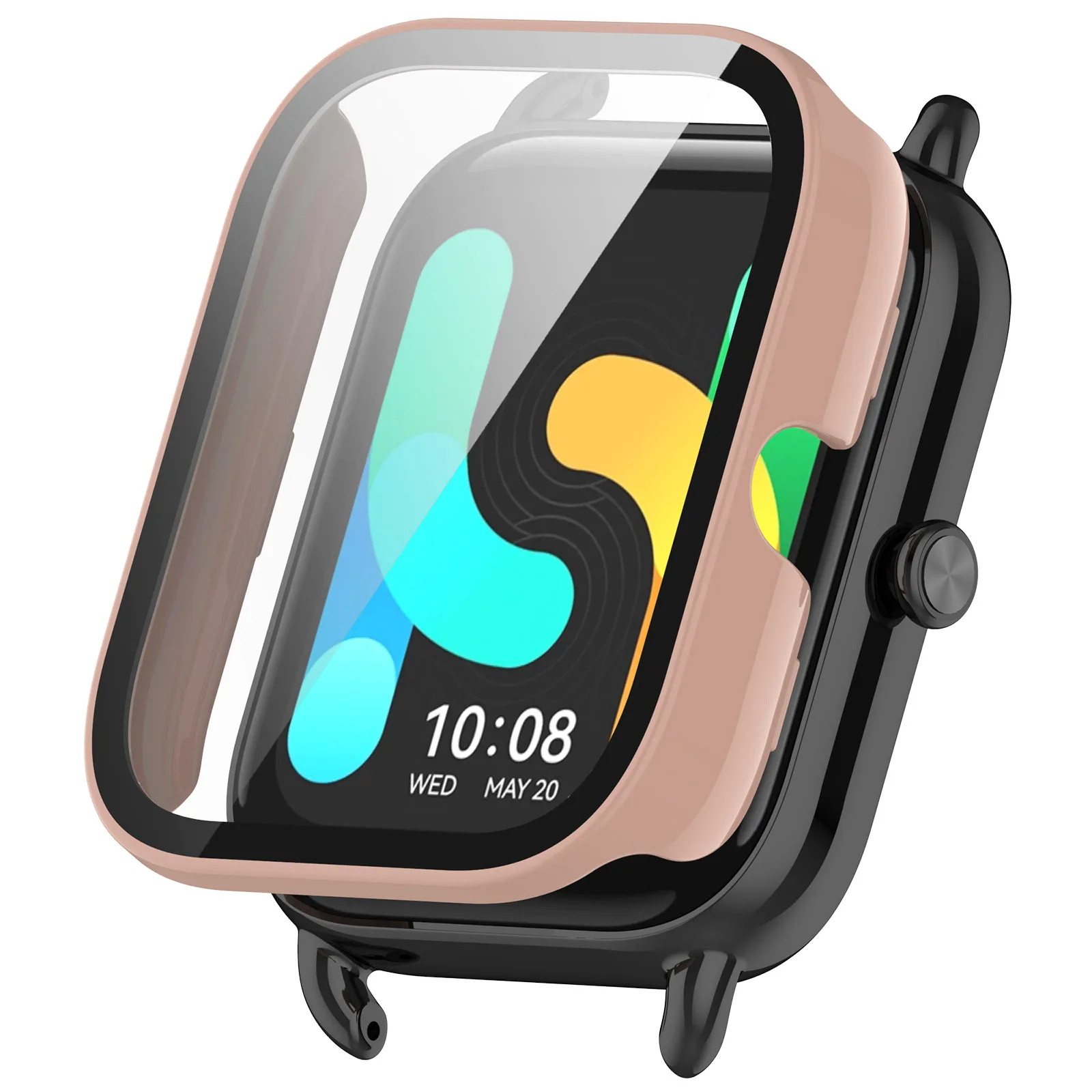 Vidro temperado protetor de tela para haylou gtl ls09b/lite ls13 smartwatch, capa protetora, estojo rígido para pára-choques