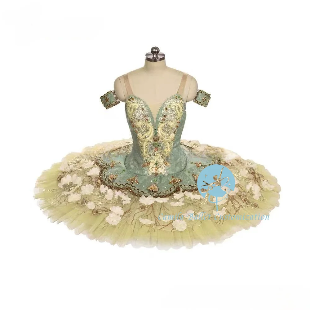 

Высококачественная новая стильная юбка-пачка на заказ Lake Green Aesmilada Sleeping Beauty Ballet Competition Performance для детей и детей