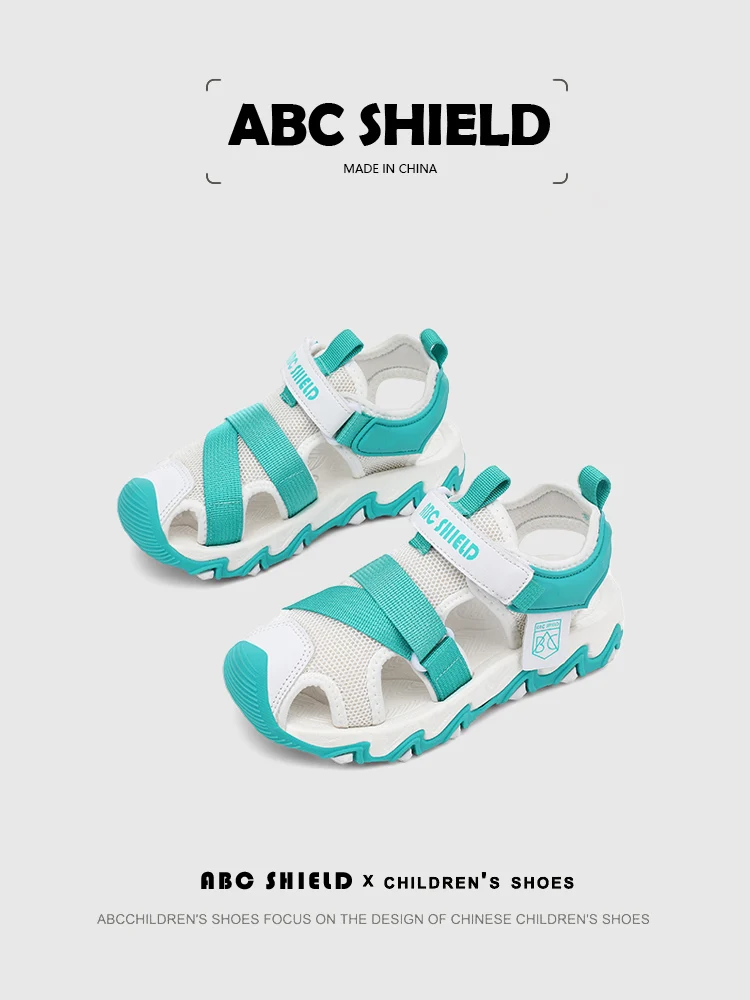 Casual Sneakers Kids Slippers for Boys Childrens Sandals Summer Outdoor New Style Mesh Breathable Non-slip Wear Resistant