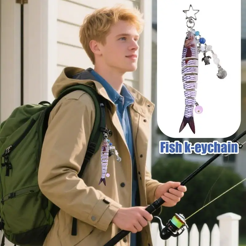 Cute Key Chain Purse Charm Funny Fish Aesthetic Charm Decoration Bag Purse Backpack Accessory For Men Women Travel