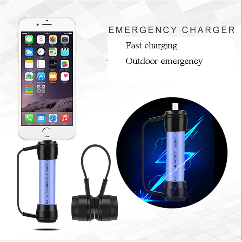 Portable Emergency Phone Charger Power Bank By 1pcs 18650 Battery with Micro USB/ USB-C for Samsung Xiaomi Huawei