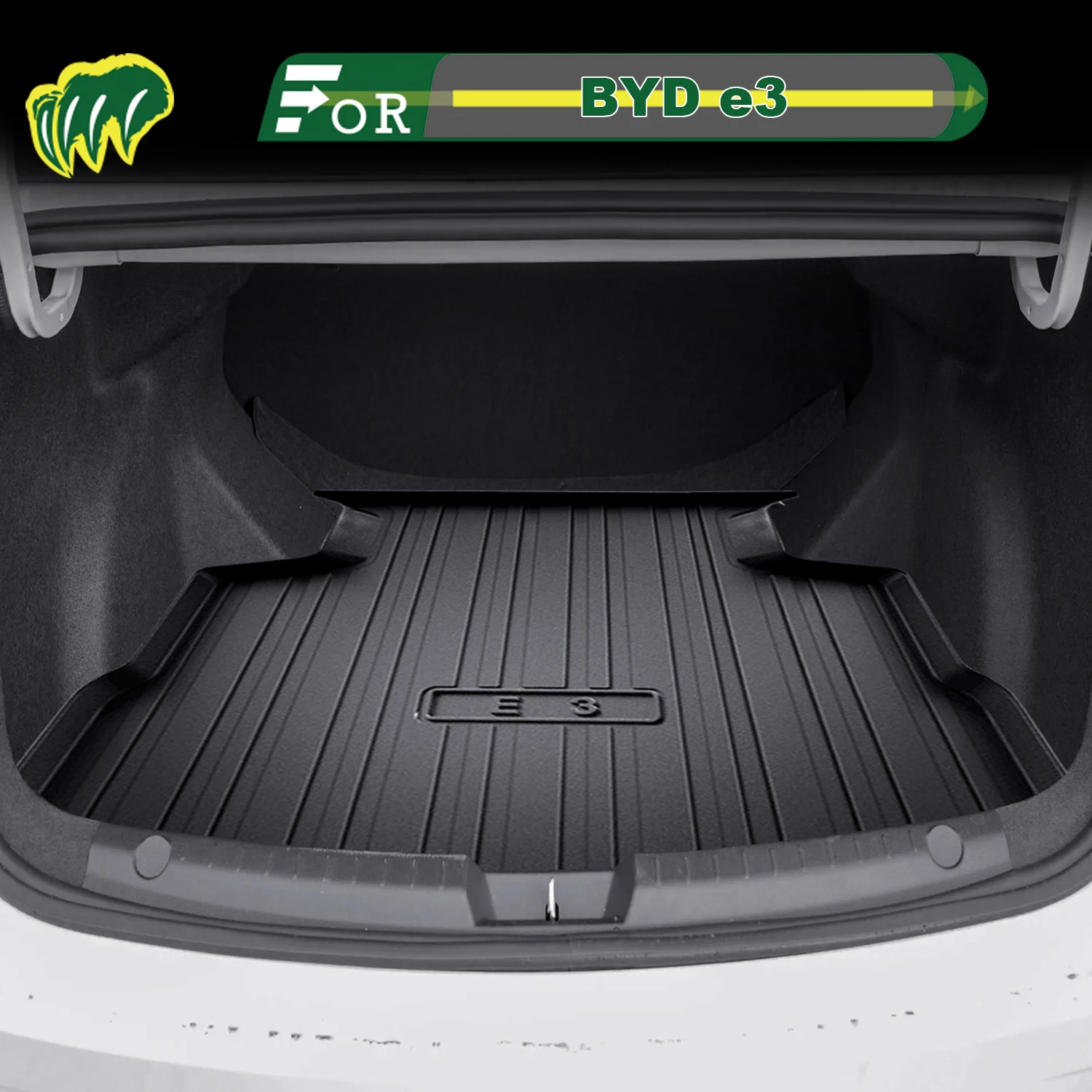 

Для BYD e3 2020-2025 TPE индивидуальный коврик для багажника автомобиля всесезонный коврик для багажника 3D-образный коврик для багажника защитный коврик для багажника