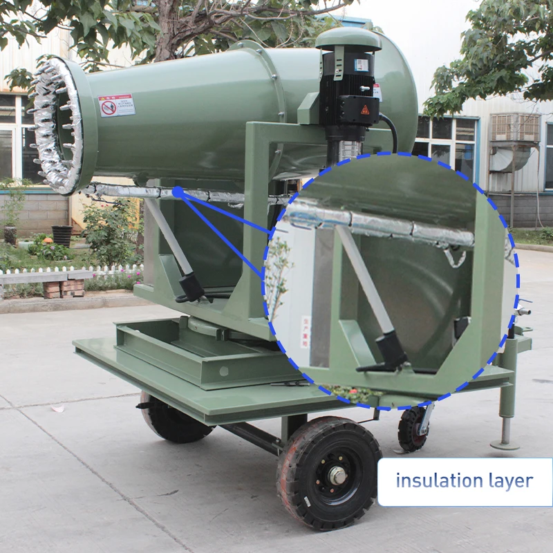 مضخة رش الضباب النفاثة عن بعد، آلة مدفع الضباب المتحركة مع مولد كهربائي للتبريد في الملاهي #5