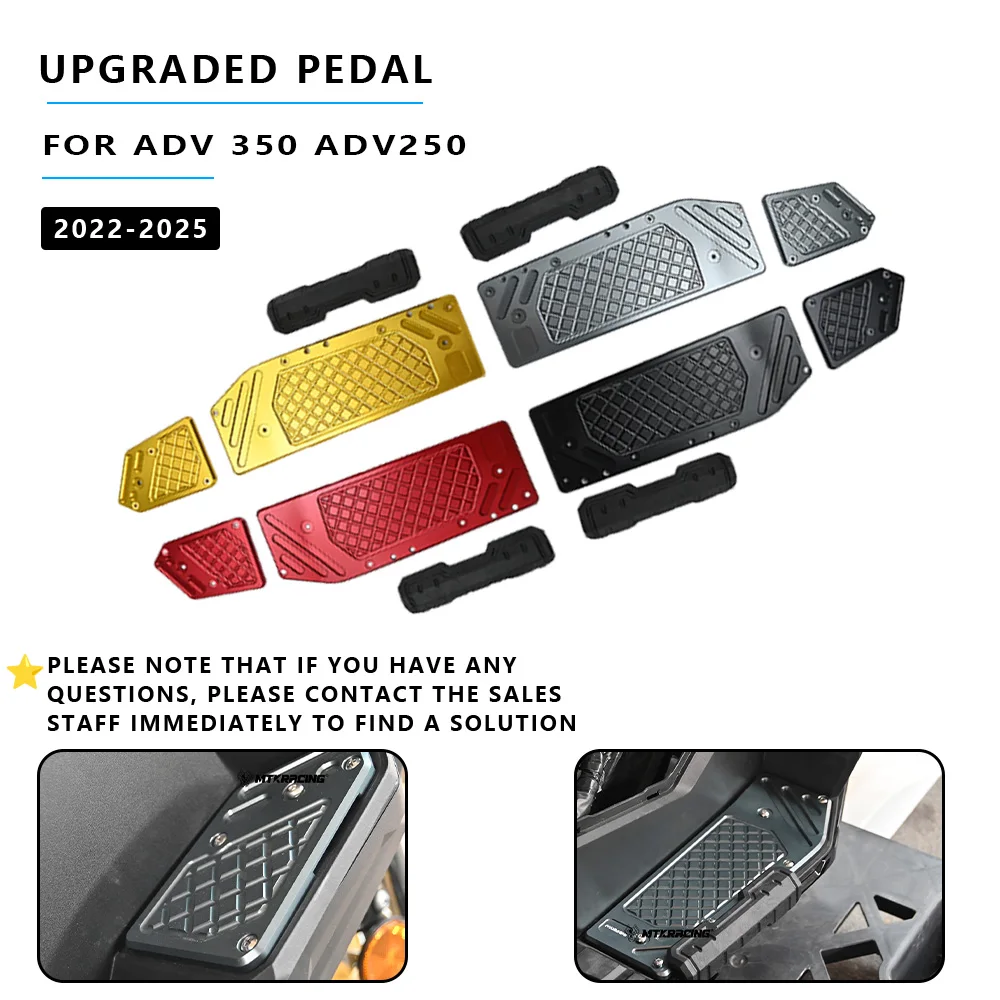 

MTKRACING FOOTBOARDS For HONDA ADV 350 /ADV250 2022-2025 Motorcycle Accessories Footrest Foot Pads Pedal Plate Pedal Pad