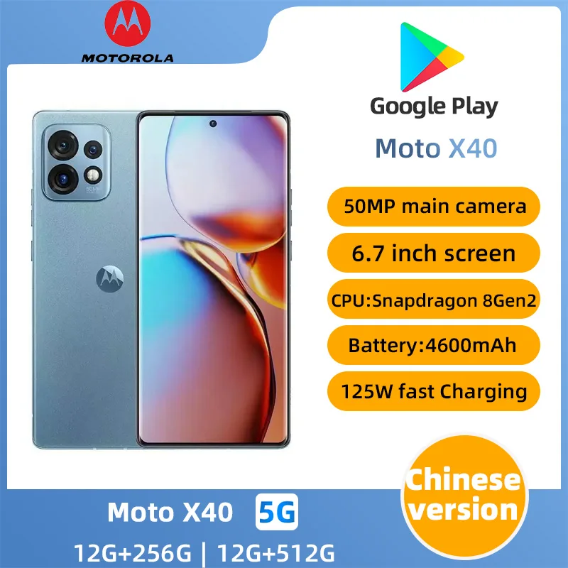 Motorola X40 5G Android 6.7inch Qualcomm Snapdragon8 Gen2 SmartPhone 165HZ Screen 125W Charge 4600mAh Android Used Phone