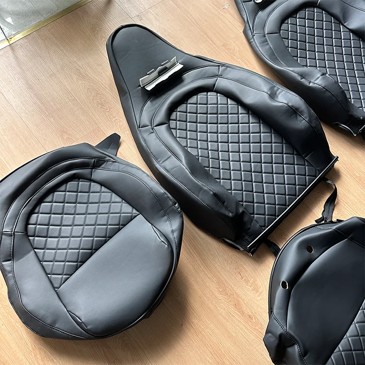 Xiangta سعر الجملة تصميم جديد فاخر غطاء مقعد السيارة الأصلي الماس خياطة مخصص صالح أغطية مقاعد السيارة الجلدية #3