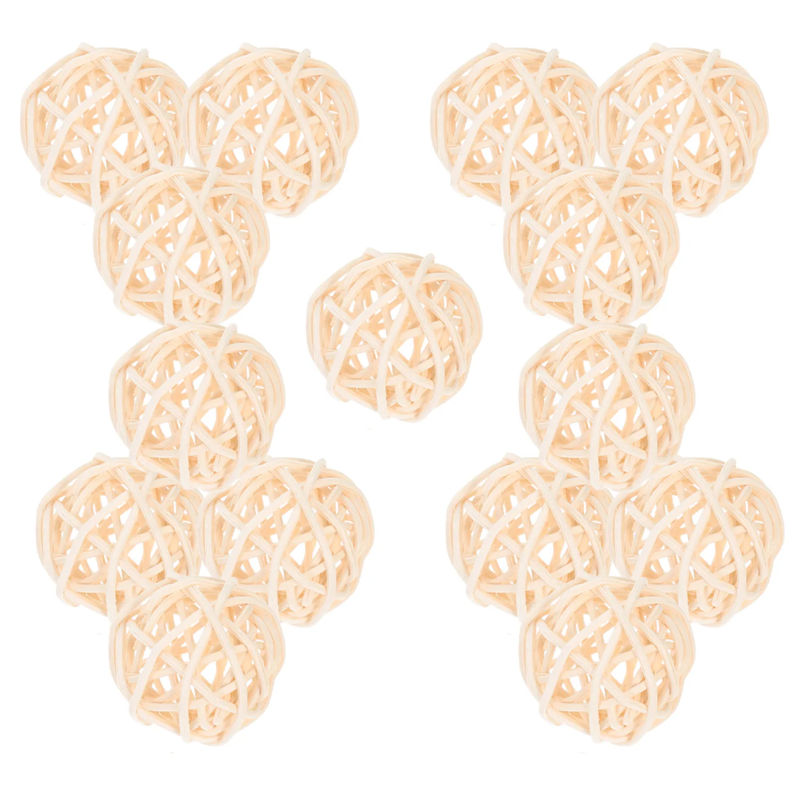 15Pcs Natural Rattan Balls 3Cm Aromatherapy Diffuser Spheres for Vase Fillers Wedding Table Decor Centerpiece Fragrance Enhancer