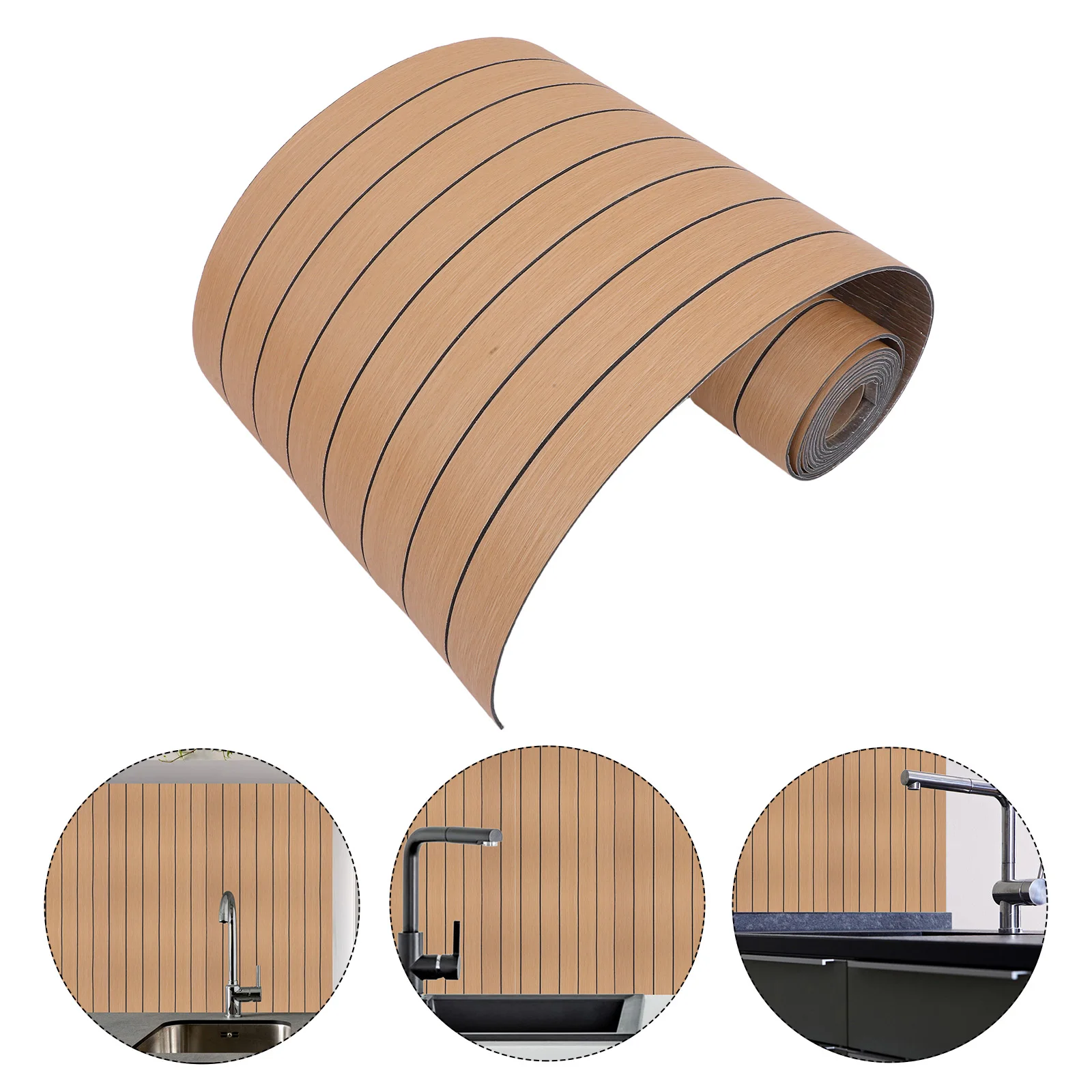 

3D Panels Peel Stick Waterproof Self Adhesive Wall Stickers 40Cmx300Cm Brown Thickened Modern Texture Wall Covering Panels