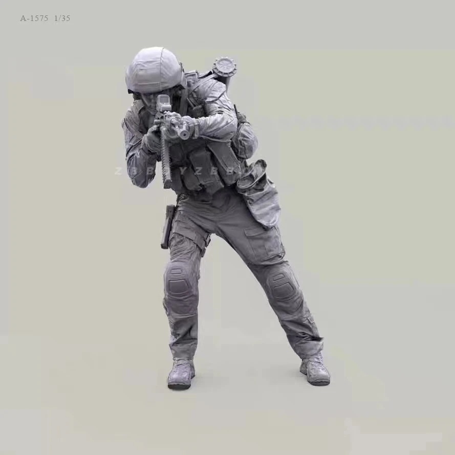 Kit de modèle de soldat moderne en résine, posture de tir, 1:35, 35730