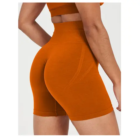 쉬운 원활한 꽉 반바지 체육관 반바지 여성 운동 요가 반바지 부드러운 높은 허리 복장 피트니스 스포츠 착용