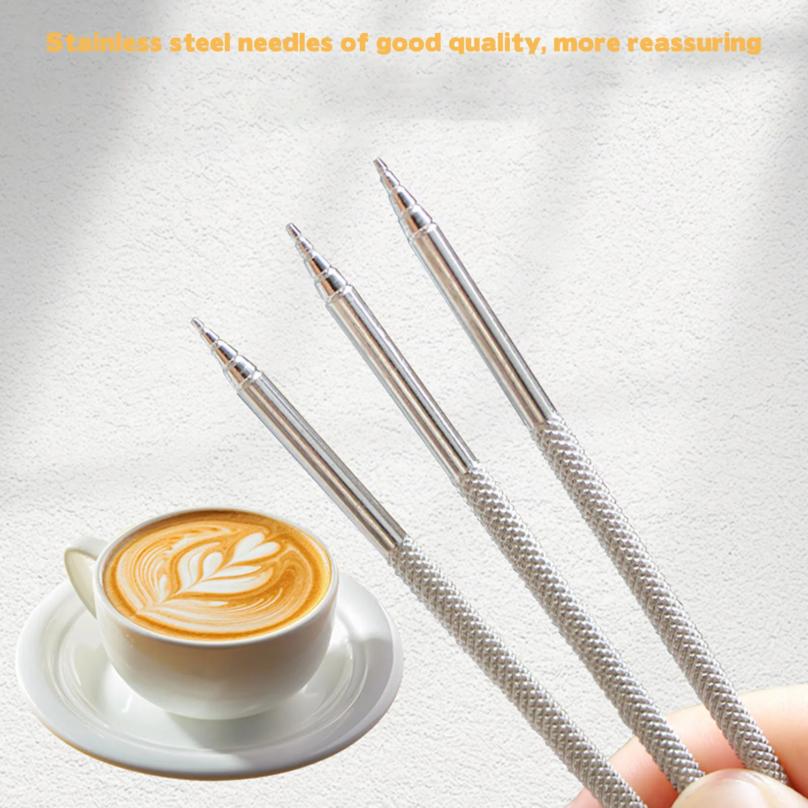 Stainless Steel Coffee Art Pen Smooth Surface Latte Art Pen Fancy Cafe Tool Suitable for Home Kitchen Cafe Hotel SAL99