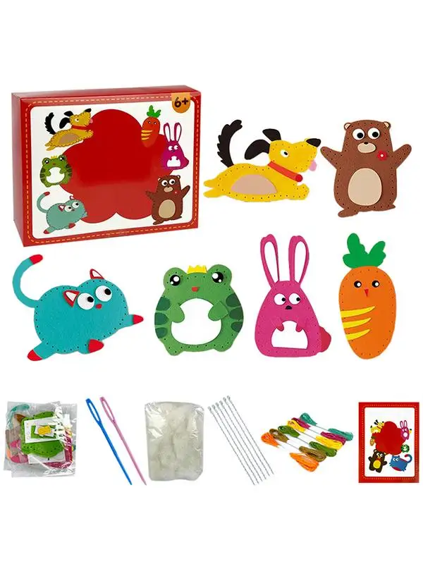 Kids Sewing Kit Animal Sewing Crafts Kit Fun And Educational Animal Craft Set For Boys And Girls Age 6 Sew Animals Craft Kit