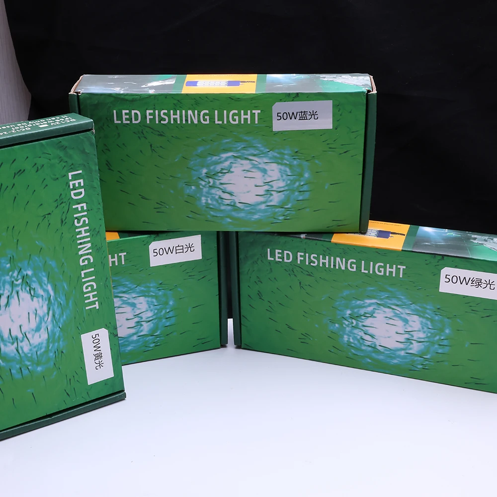 1 Stück 12-24V Angellicht, 50W Hochleistungs-Unterwasser-Leuchtköder, LED-Nachtlicht für Tiefseefischen zum Anlocken von Fischen und Garnelen – Detail 10