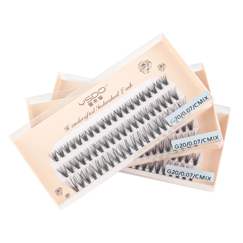 MEISHENJIE-Extensions de Cils Individuels, 3 Rangées, 60 Faisceaux, 8/10/12mm, Volume Préfabriqué, en Forme d'Éventail, Collé à la Chaleur, Outil de Maquillage, à Faire Soi-Même