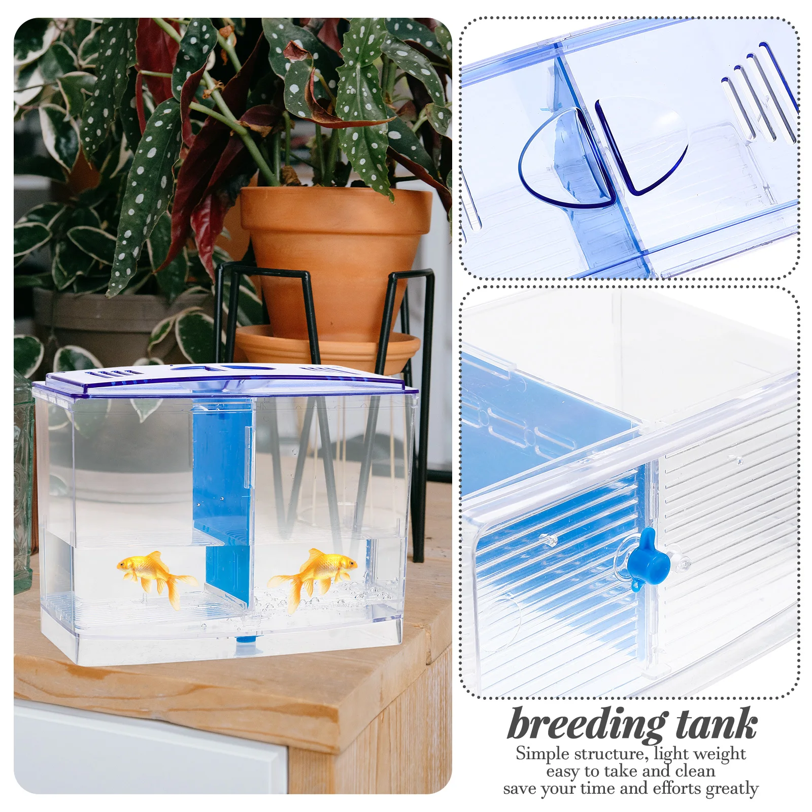 

Betta Tank Isolation Box Fish Breeding Container Aquarium Divider Acrylic Hatchery Incubator Viviparous Fish Tank Breeder Box