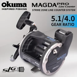 OKUMA Fishing Reel MAGDA Linecounter DT MA-15DT-T Multirolle Sea Baitcasting Reel