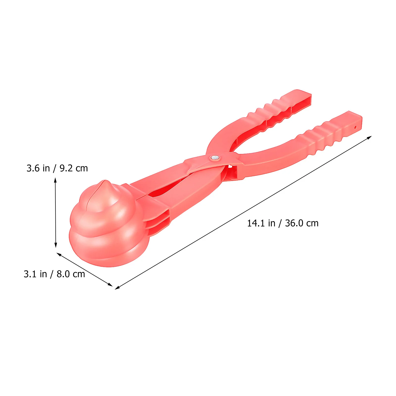 2Pcs Maker Plastic Durable Design Snow Ball Clip Maker for Outdoor Snow Ball Fights Makers Molds