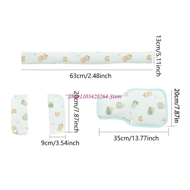 Infant Pram Straps Cushions Soft & Breathable Strollers Seats Belt Cover Strollers Cushions Perfect for Shopping or Strolling
