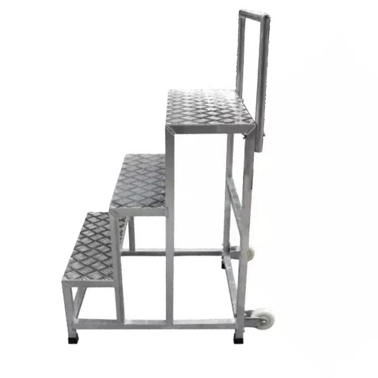 Safety Removable Climb Ladder, Metal Steel Aluminum, Outdoor Treads Steps, Ladder with Rail Fence for Truck Warehouse