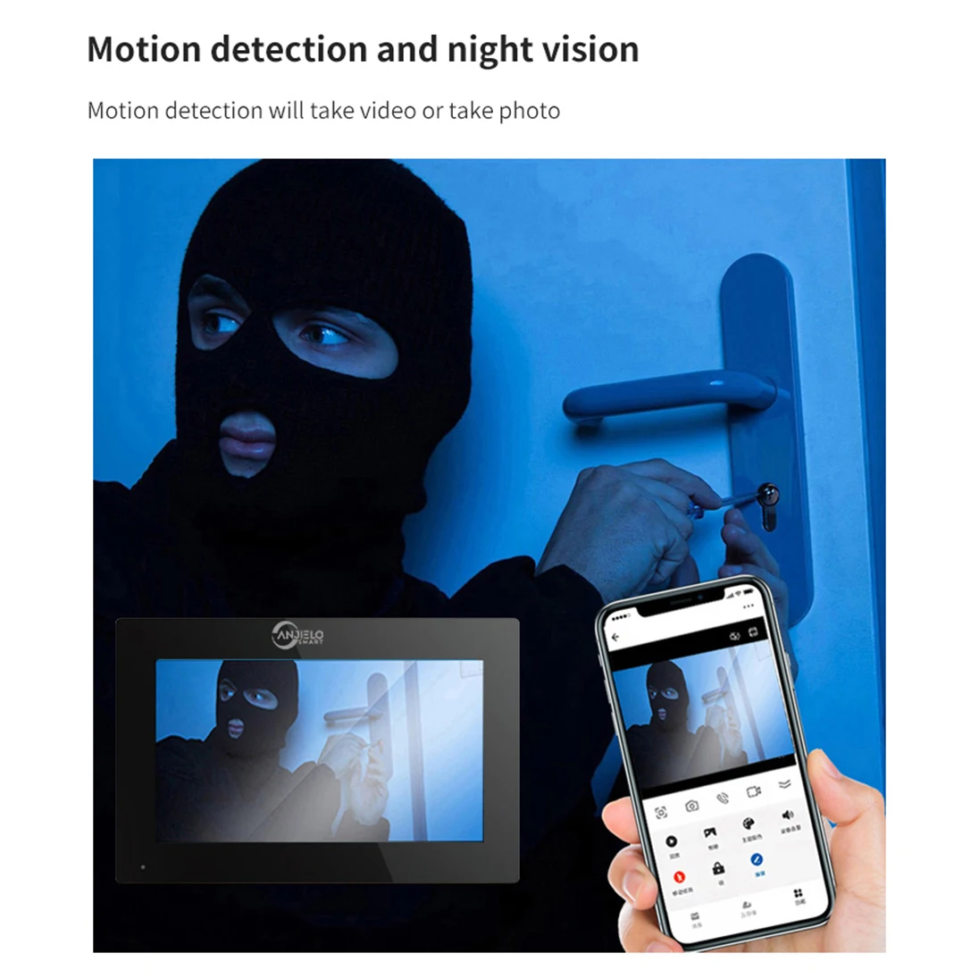 Комплект видеодомофона с Wi-Fi для домашней системы безопасности 1080P, квартирная система с сенсорным экраном, проводной дверной звонок, карта ИС, 10-дюймовый монитор Tuya