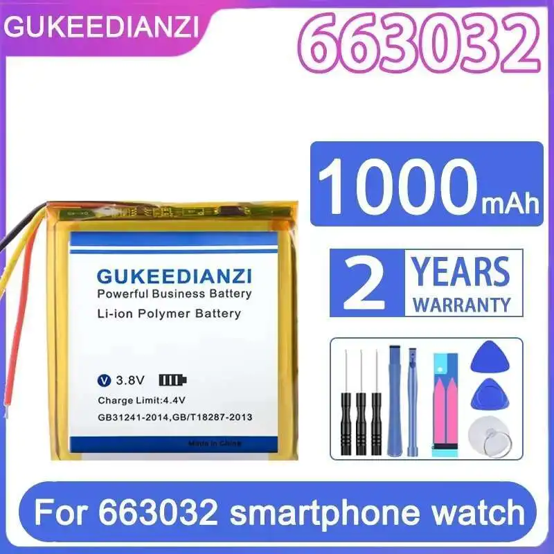 

1000mAh Smartwatch Battery for Smartphone Watch 663032