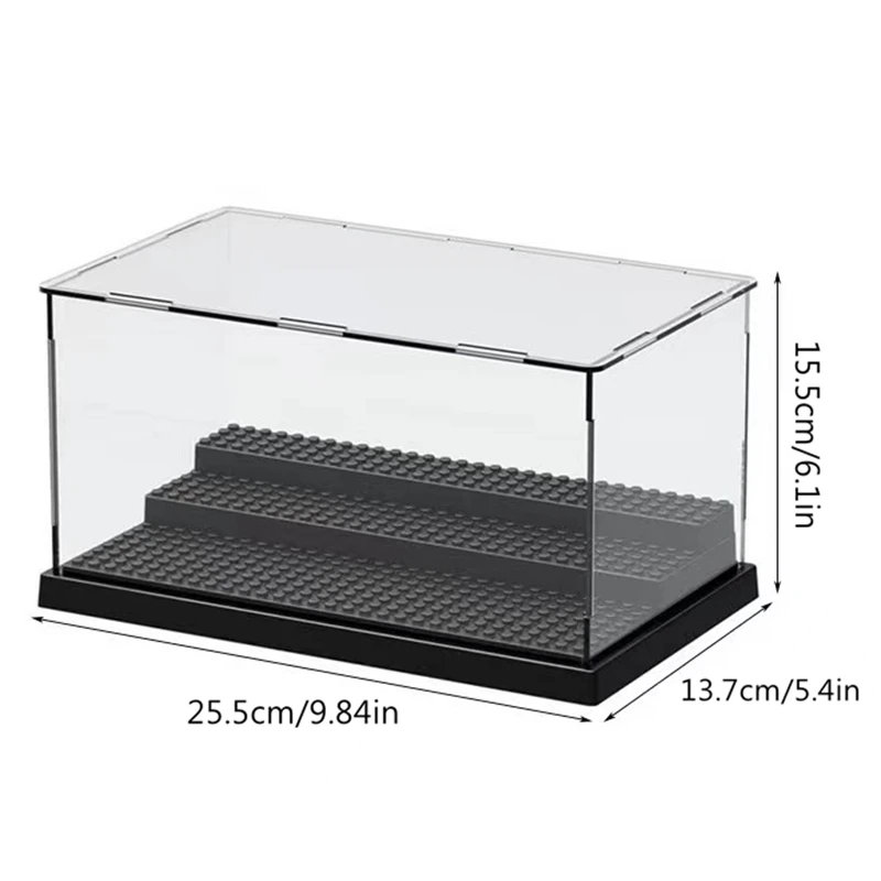 Acrylic Transparent Display Box Building Blocks Model Assemble Dust Cover Figures Toys Protection Showcase Compatible With Brand