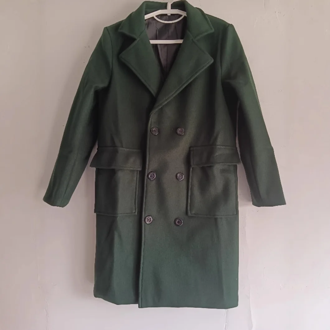 

Мужское повседневное шерстяное пальто средней длины, двубортное, больших размеров, модное, спортивное, свободного кроя, молодежное, трендовое, длинное пальто