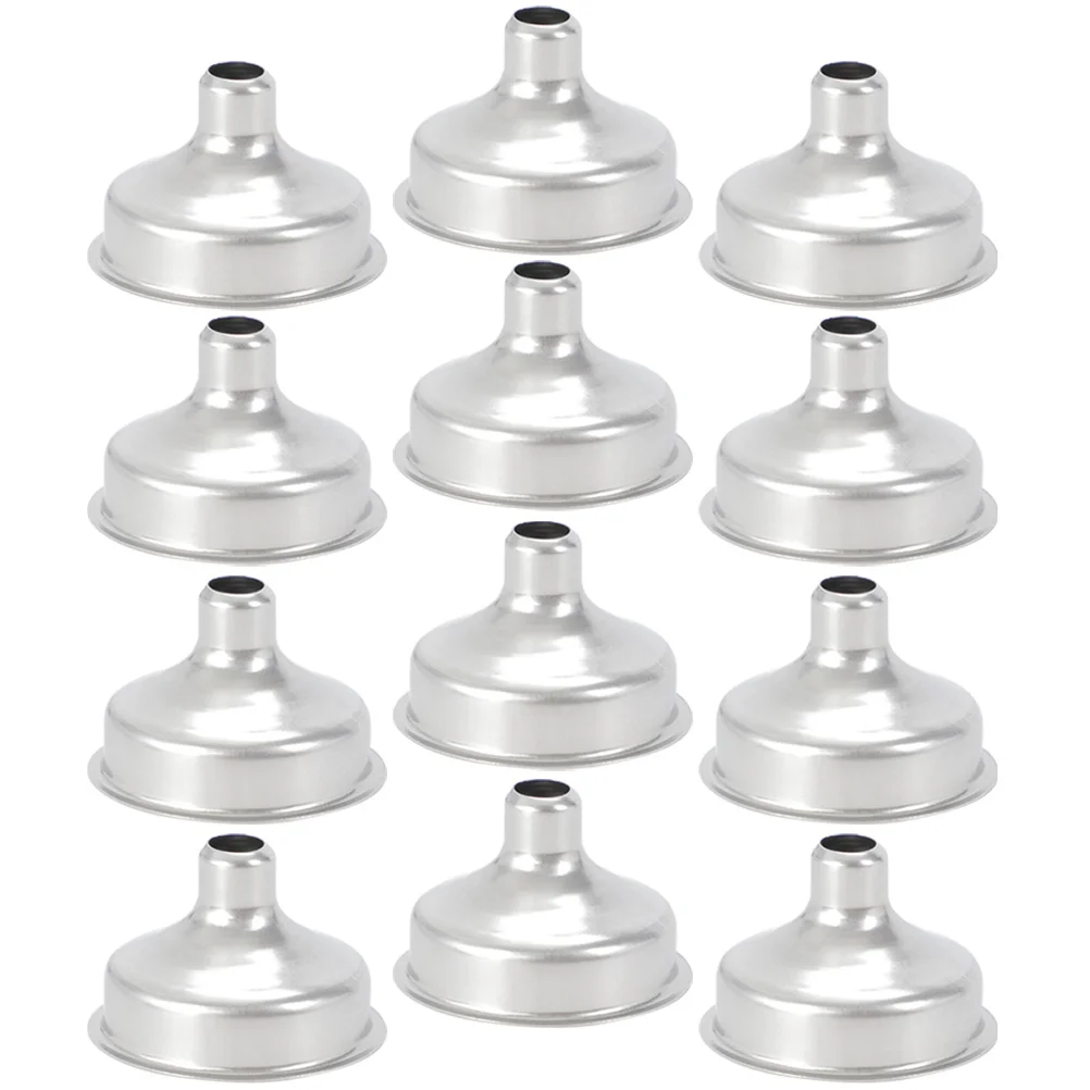 

12Pcs Canning Funnels Stainless Steel Mini Wide Mouth Funnels for Oil Vinegar Wine Kitchen Liquid Transfer Canning Funnel
