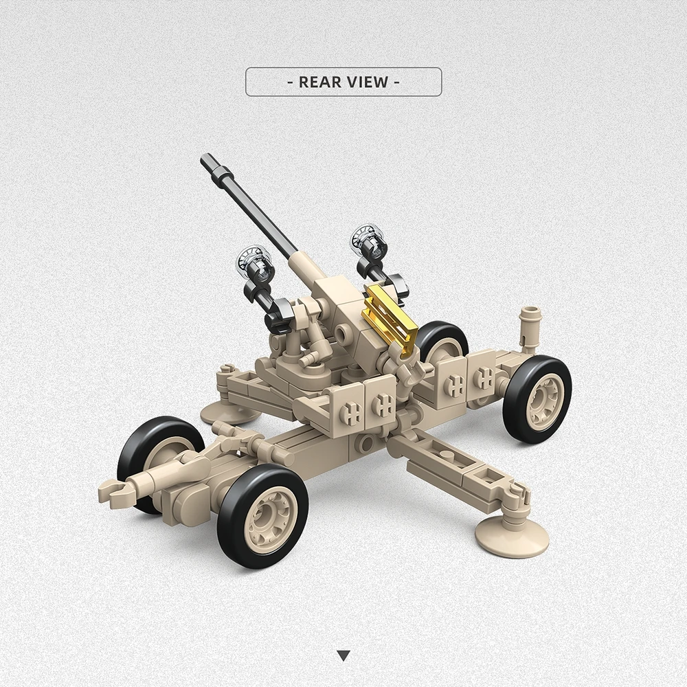 BOFORS 40MM L/60MORRIS CDSW 6X4 Ww2 blocs de construction de char militaire briques Collection modèle jouets éducatifs pour cadeaux de noël