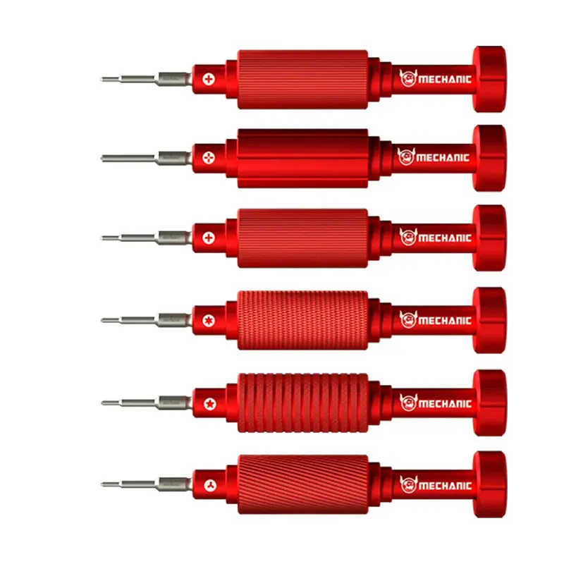 

Mechanic 3D Mini Precision Magnetic Screwdriver 1.2 1.5 Phillips 0.6 Y-Type 0.8 Torx 2.5 Cross T2 Phone Repair Tool 6pcs/set