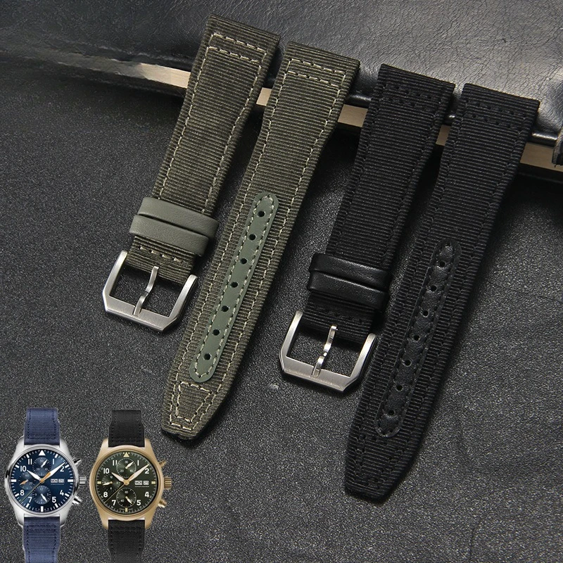 

АдаптацияIWCIWC Пилотные часы SpadeAMark 18 Нейлоновый ремешок для часов Fire Jet 20 мм 21 мм 22 мм