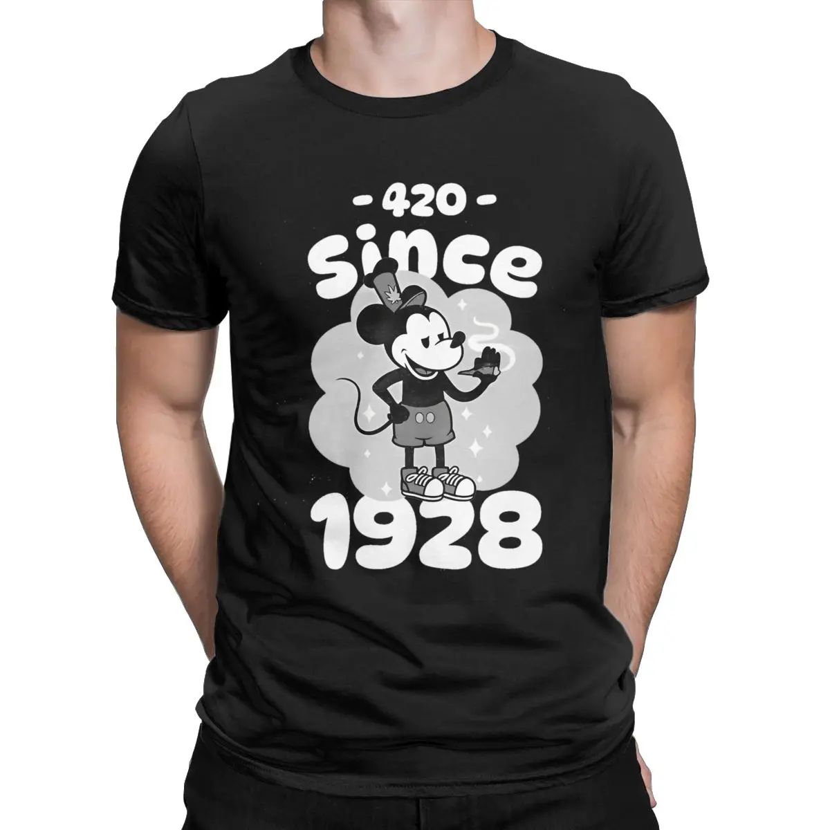 Men Women Steamboat Willie Mickey Mouse T Shirt Apparel Vintage 100% Cotton T Shirt Top Tee Clothes Original