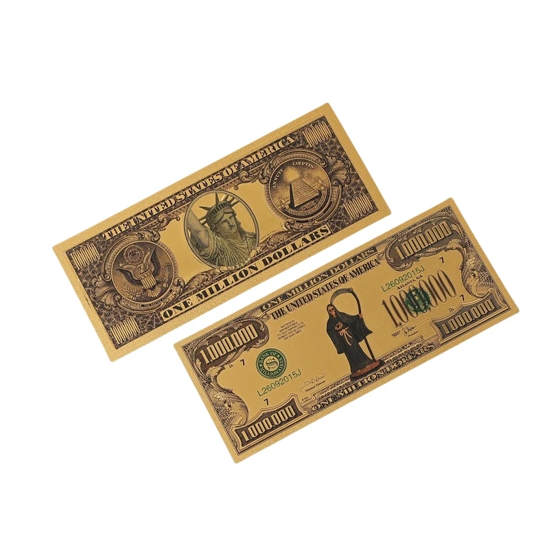

2025 New Model Statue of Liberty 1 Million Banknote in 24K Gold Plated For Collection