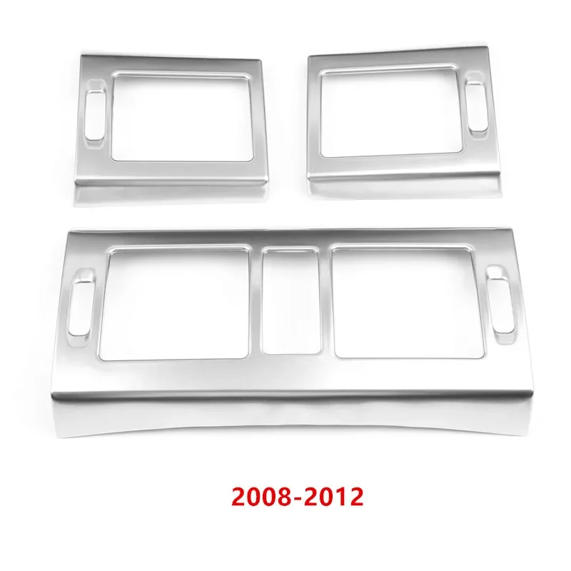 Car Styling Center Console Air Conditioner CD Frame Cover For Mercedes Benz GLK X204 2008-2012 Stainless Steel Air Outlet Trim