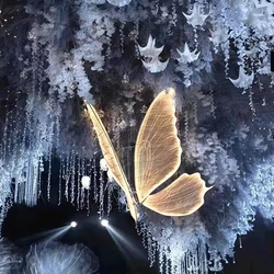 Butterfly floor light with base for Wedding Decor LED Ceiling Lamp Romantic Creative Lamps Road Load Walkway Party Stage Light