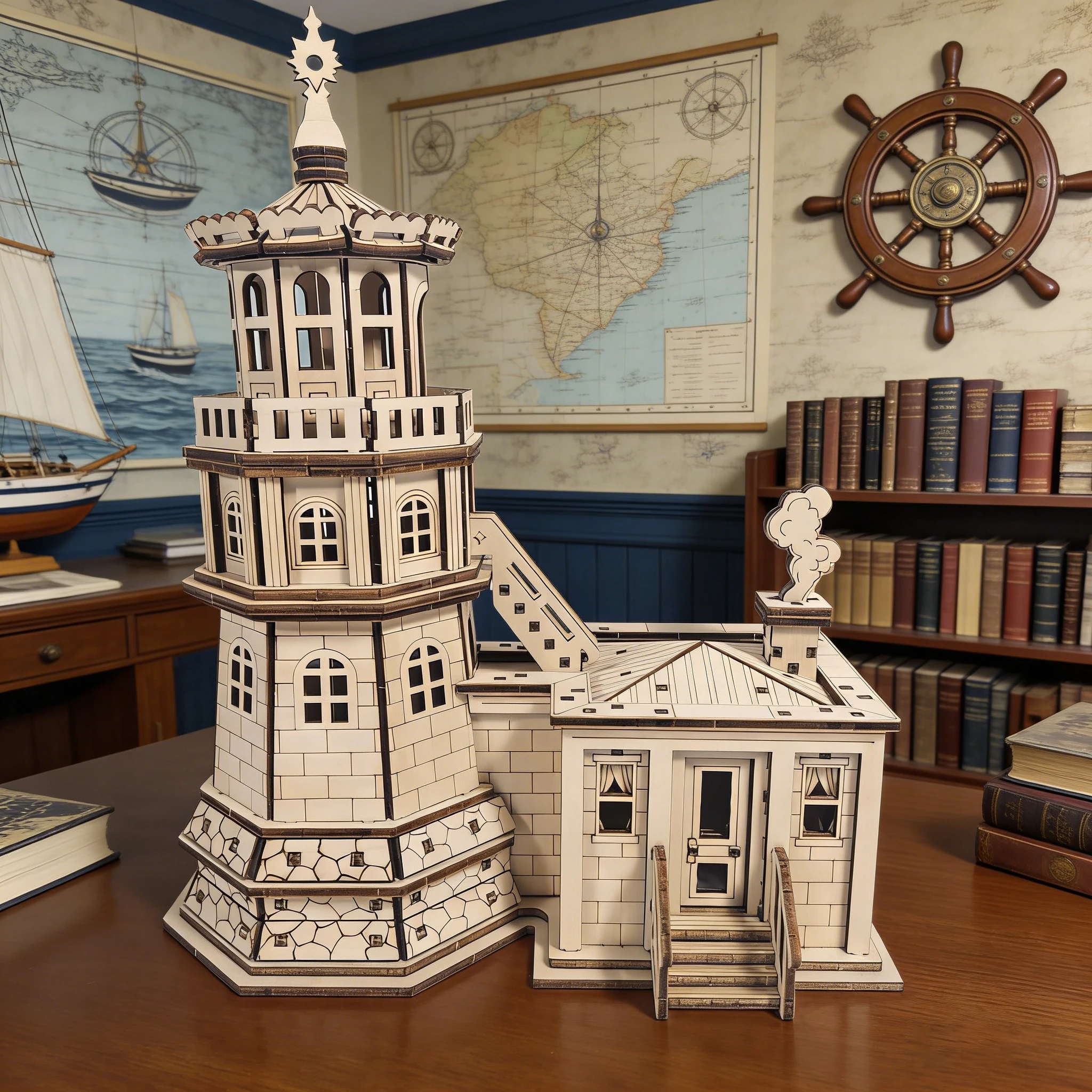 

3D-модель маяка из дерева, набор для самостоятельной сборки с лазерной резкой, развивающая игрушка для взрослых и подростков, декор для дома и поделки своими руками