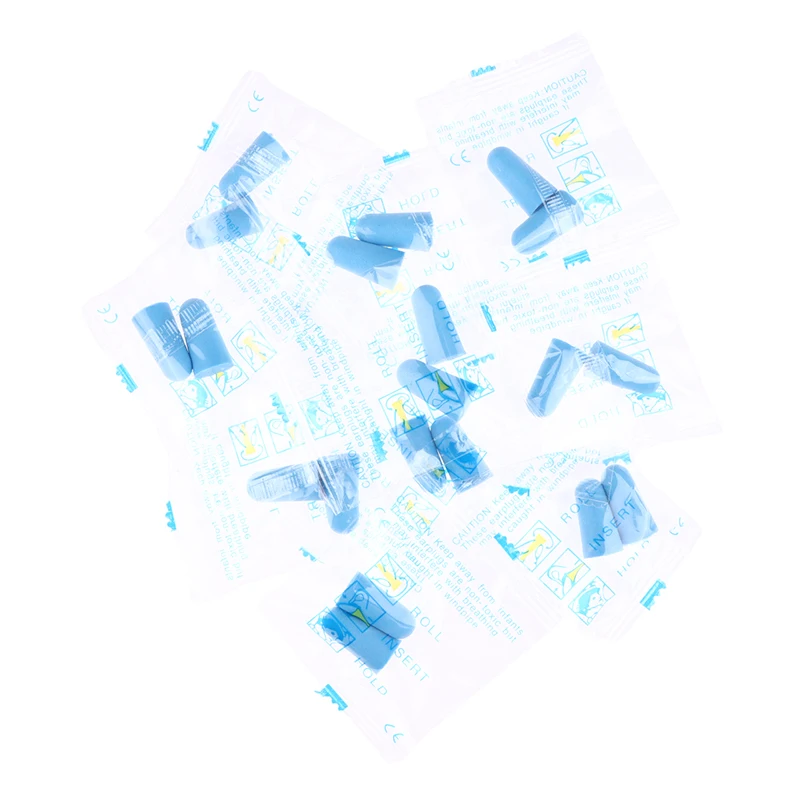 

20 шт. многоразовых шумопоглощающих губчатых берушей для защиты от шума, звукоизоляционные беруши для сна и работы