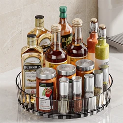 360 Rotating Cabinet Turntable for Spice Jar Snack Food Tray Kitchen Bathroom Cosmetic Organizer Non-Slip Spice Storage Tray