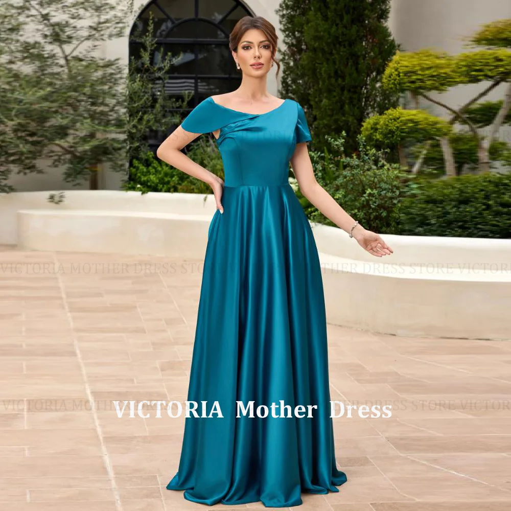 

VICTORIA Customized A-Line Wedding Guest Gowns Satin Modern Mother of the Bride/Groom Dress 2026 Long Party Evening Dresses