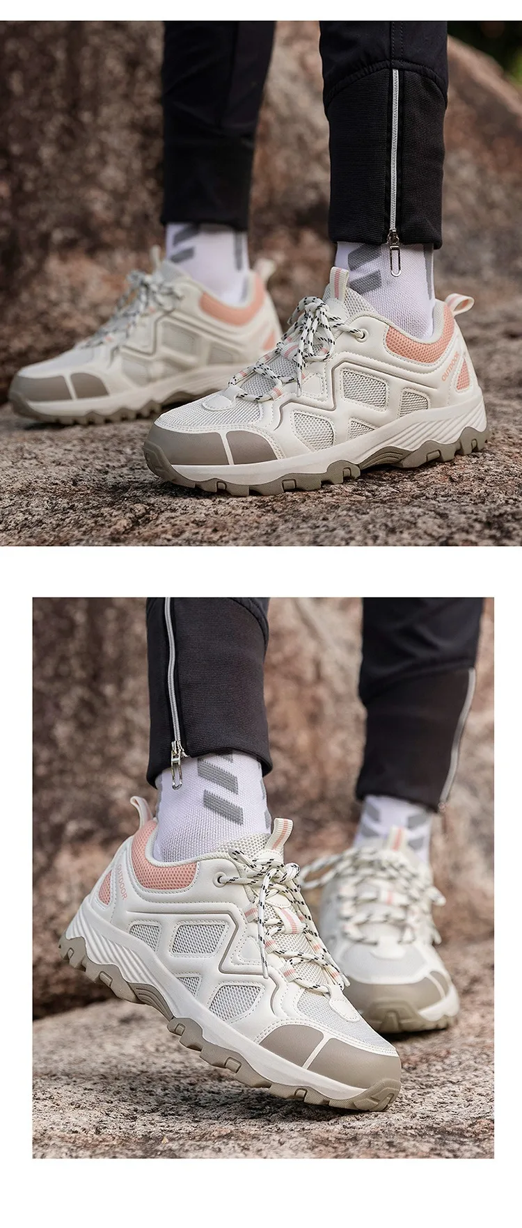 Zapatos de plataforma para deportes al aire libre, zapatillas de montañismo y senderismo, moda de tendencia, primavera y otoño