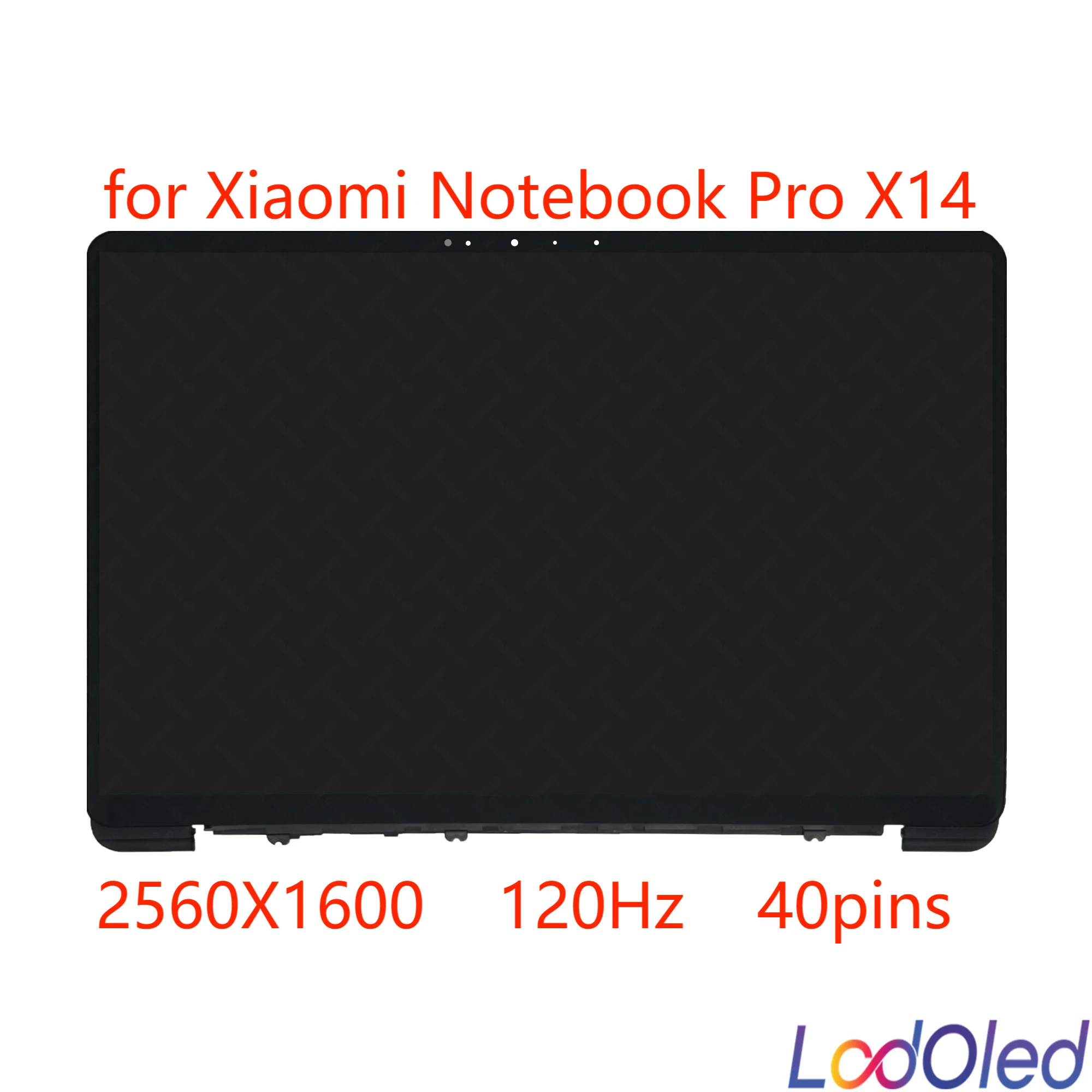 100% sRGB LM140GF1F01 for Xiaomi Notebook Pro X14 QHD LCD Screen Display Glass Assembly+Frame Non Touch 2560X1600 120 Hz 40 Pins