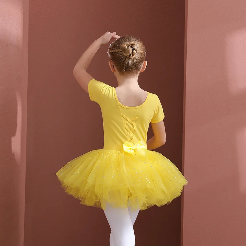 Justaucorps de ballet fille avec jupe ensemble de justaucorps de ballet pour tout-petits-jupe tutu multicolore et justaucorps pour cours de danse (jupe détachable)