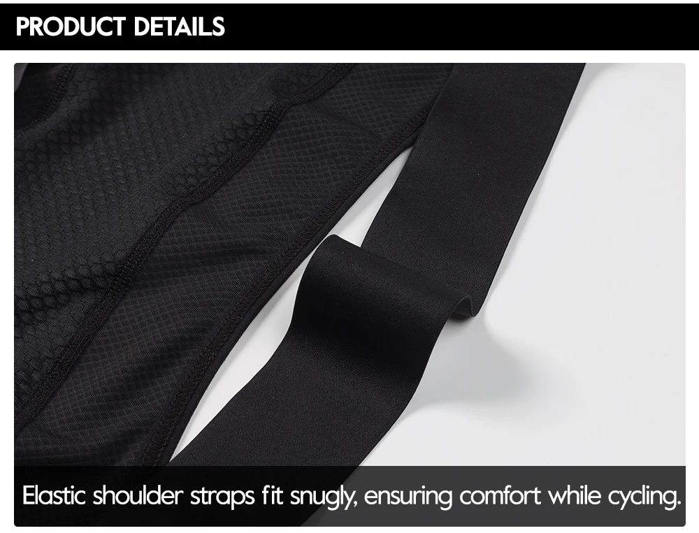 RION Herren Radsport-Trägerhose Mountainbike MTB Tights Polsterung Fahrrad-Trägerhosen Fahrradausrüstung Italienisches Dolomiti-Polster 8H Outdoor-Sport – Detail 13