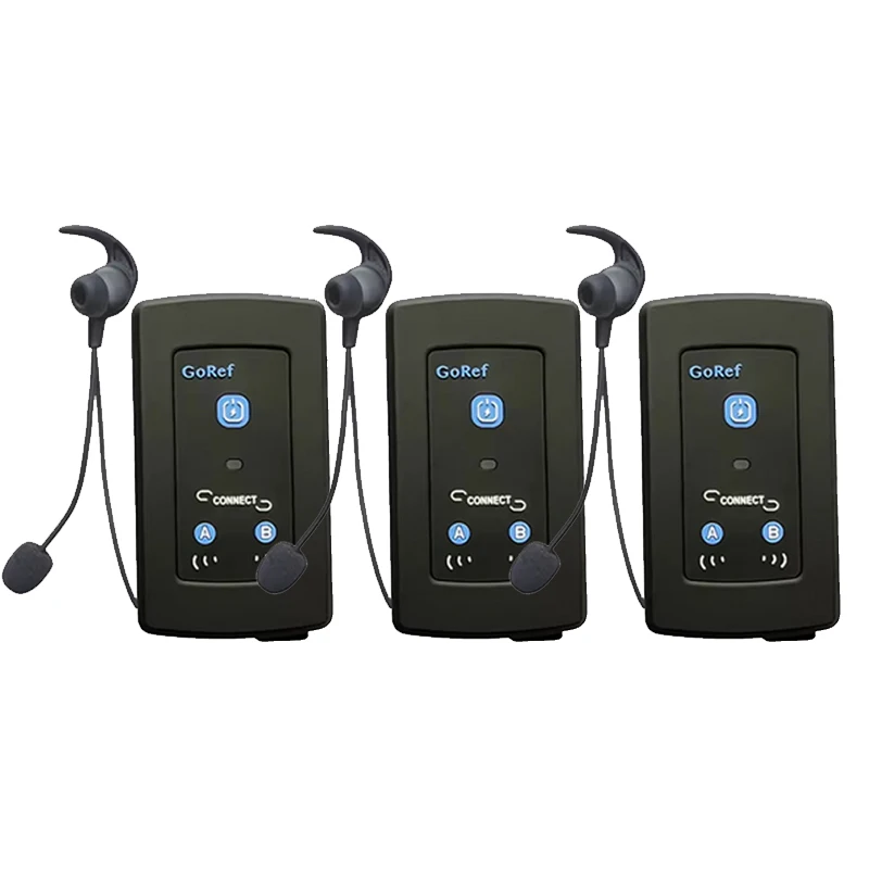GoRef Voetbalscheidsrechter Intercom Headset Bluetooth 5.1 4-weg 1500M Full Duplex Interphone