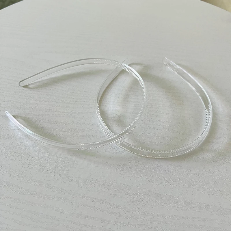 3pcs 8mm/12mm/20mm Clear Plastic Headbands With Teeth Plain Transparent Hairbands for DIY Women Hair Accessories Raw Hair Hoops