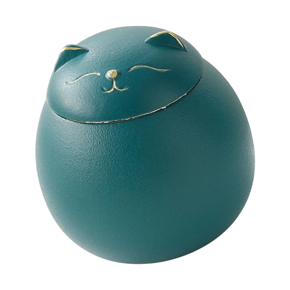 

Fortune Cat Pattern Ceramic Tea Canister Airtight Seal Jar for Storing Black Green Tea and Dry Goods Kitchen Pantry Organization