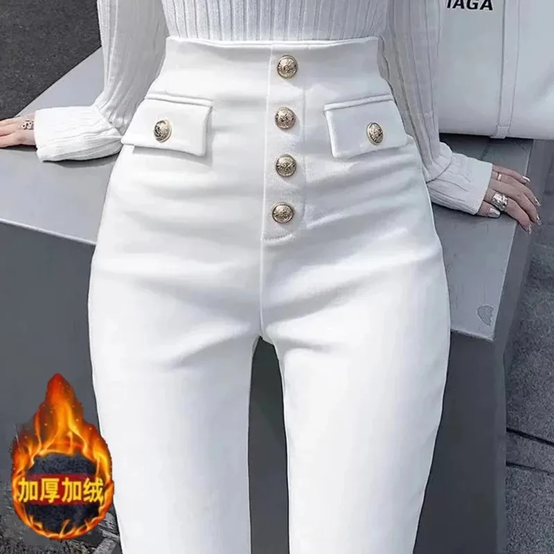 

Mom Denim Pants Slim Fashion Vintage Stretch Pants Casual Leggings Women Skinny Pencil Jeans New Button Trousers